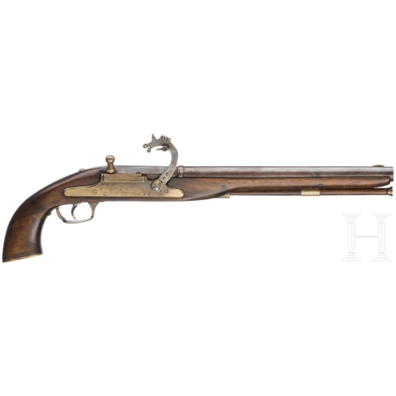 A German matchlock pistol, collector's replica, 20th century
