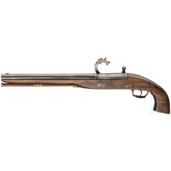 A German matchlock pistol, collector's replica, 20th century