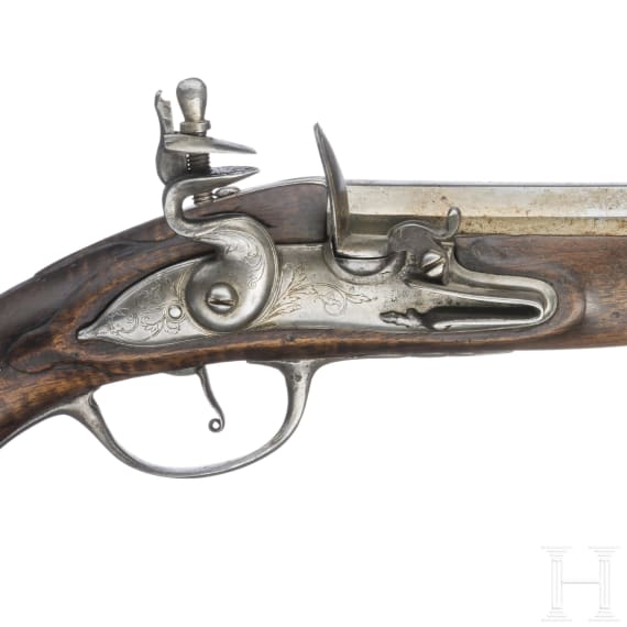 Steinschlosspistole, deutsch, um 1700