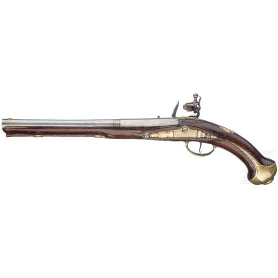 Lange Steinschlosspistole, Claude Niquet, L&uuml;ttich, um 1720