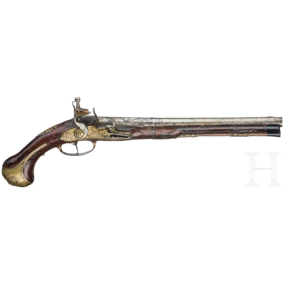 Steinschlosspistole, deutsch, um 1720
