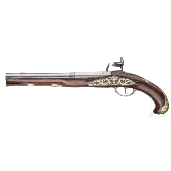 Steinschlosspistole, Georg Freund in F&uuml;rstenau, um 1730