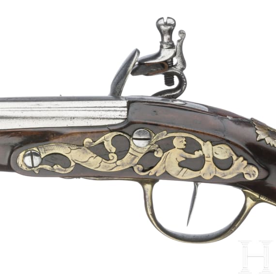 Steinschlosspistole, Frankreich, um 1740