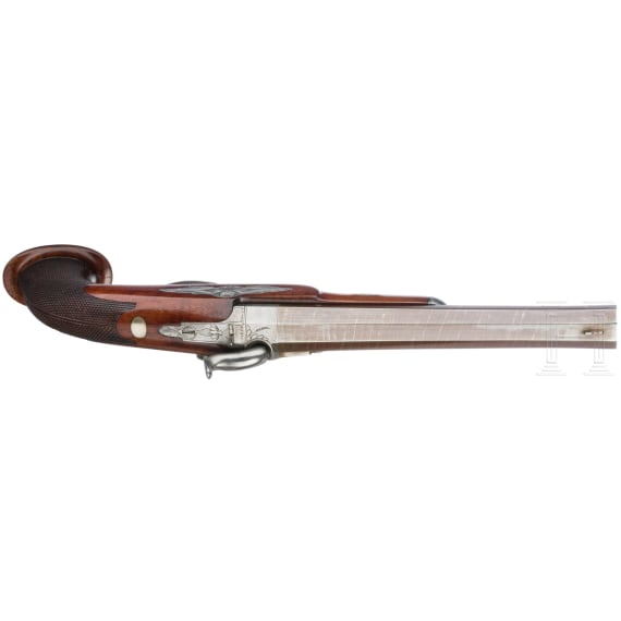 A cased pair of Belgian percussion pistols, ca. 1840