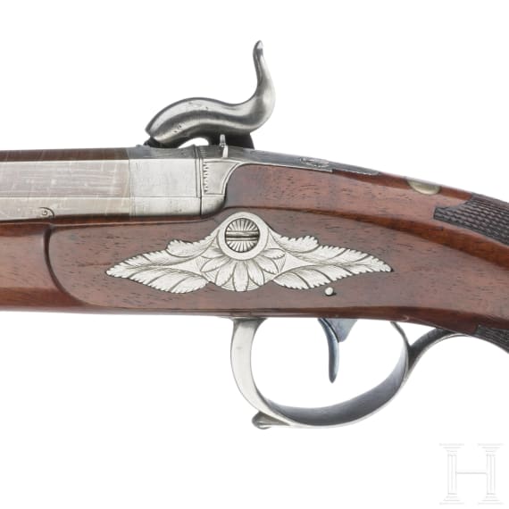 A cased pair of Belgian percussion pistols, ca. 1840