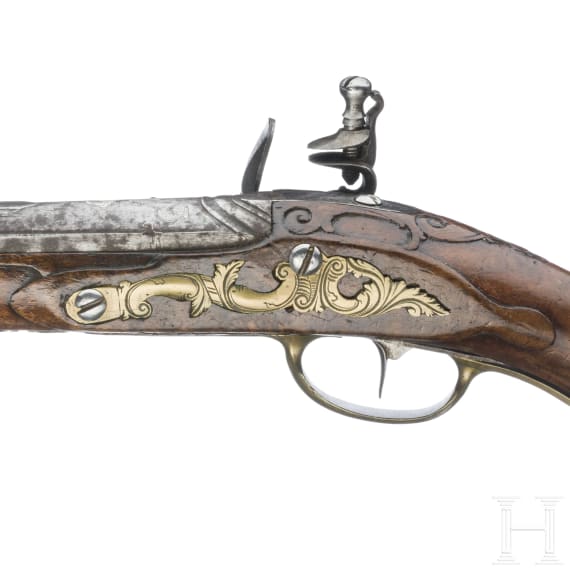 Steinschlosspistole, deutsch, um 1780