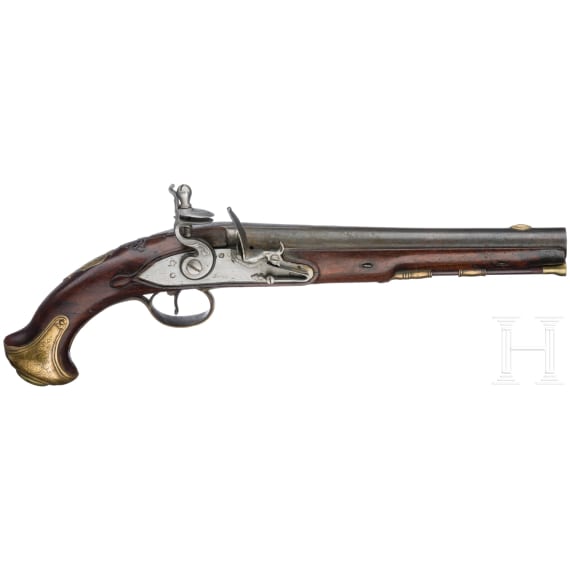Steinschlosspistole, deutsch, um 1780