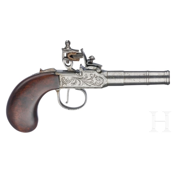 Ein Paar Steinschlossterzerole, wohl belgisch, um 1800