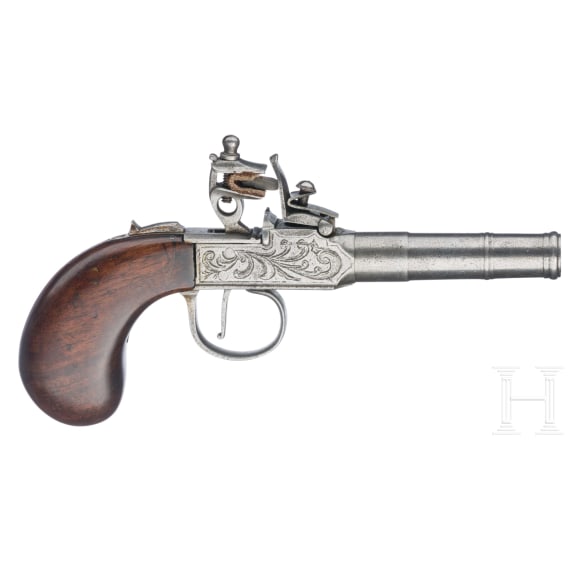 Ein Paar Steinschlossterzerole, wohl belgisch, um 1800