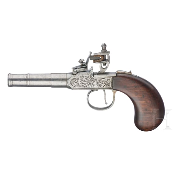 Ein Paar Steinschlossterzerole, wohl belgisch, um 1800