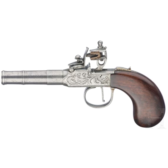 Ein Paar Steinschlossterzerole, wohl belgisch, um 1800
