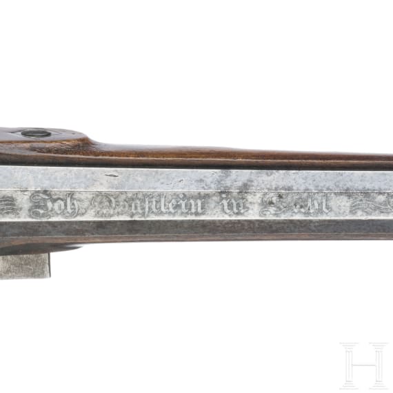 Steinschlosspistole, Johannes B&auml;stlein(?) in Suhl, um 1810