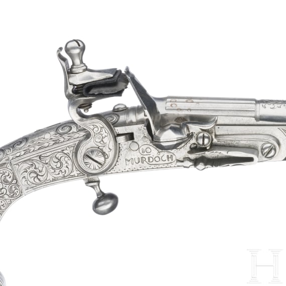 Ganzmetall-Steinschlosspistole, Schottland, 1. H. 19. Jhdt.