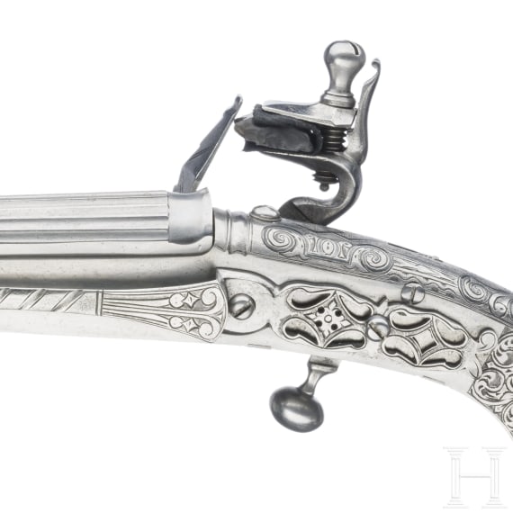 Ganzmetall-Steinschlosspistole, Schottland, 1. H. 19. Jhdt.