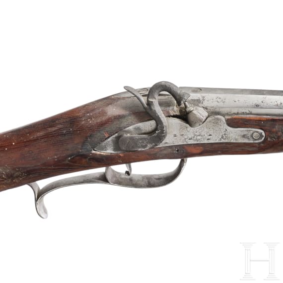 Zwei Perkussionsb&uuml;chsen, deutsch, um 1780, sowie eine Sammleranfertigung unter Verwendung alter Teile