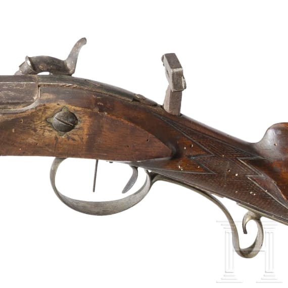 A German percussion target rifle, circa 1800