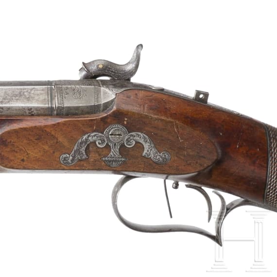 Perkussionsscheibenb&uuml;chse, G. K&ouml;hler in Michelfeld, um 1840