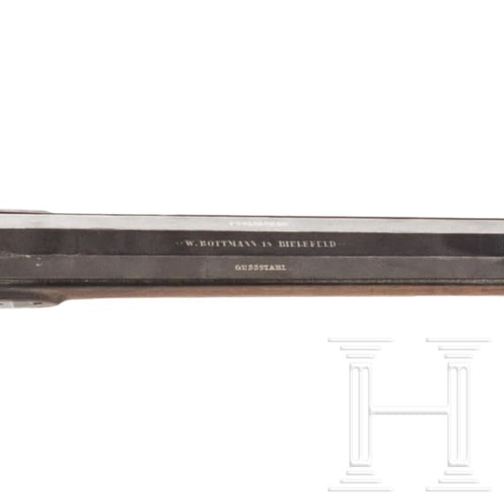 Perkussionsscheibenb&uuml;chse, W. Rottmann in Bielefeld, um 1850