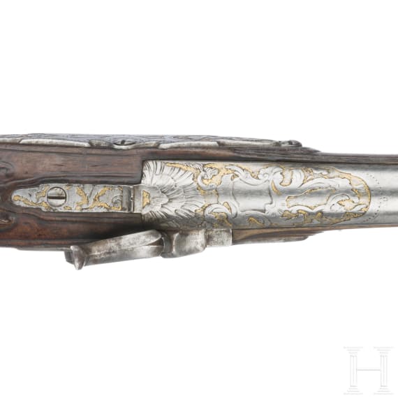 Perkussionspistole, s&uuml;ddeutsch, um 1760