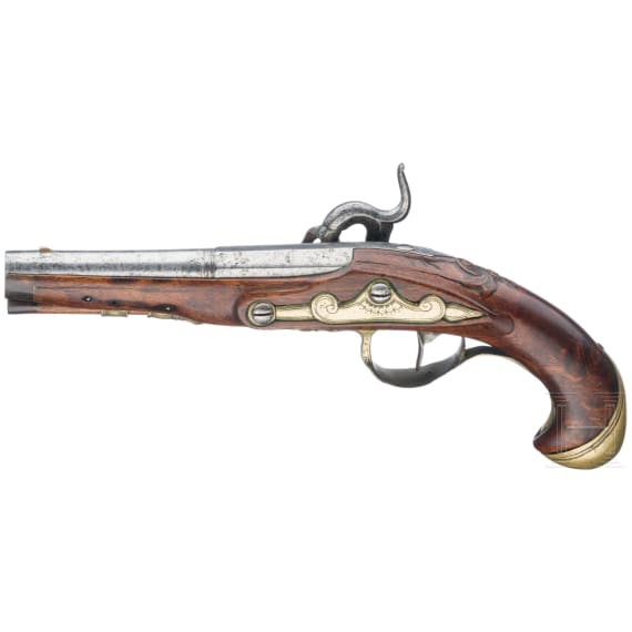 A percussion pistol, Germany, ca. 1780