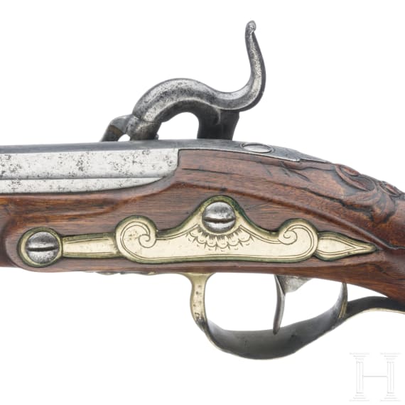 A percussion pistol, Germany, ca. 1780
