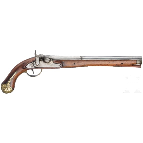 An Italian percussion pistol, circa 1780