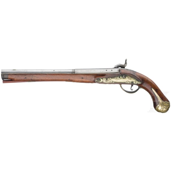 An Italian percussion pistol, circa 1780