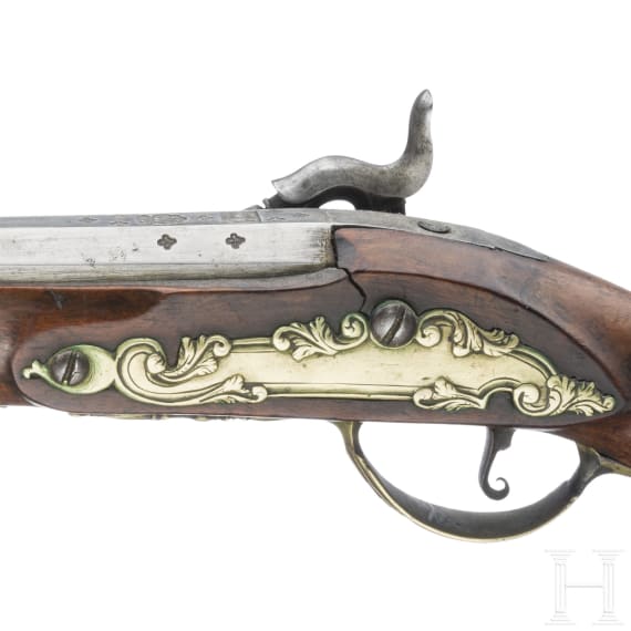 An Italian percussion pistol, circa 1780