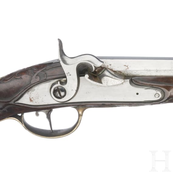 A South German percussion pistol, circa 1780