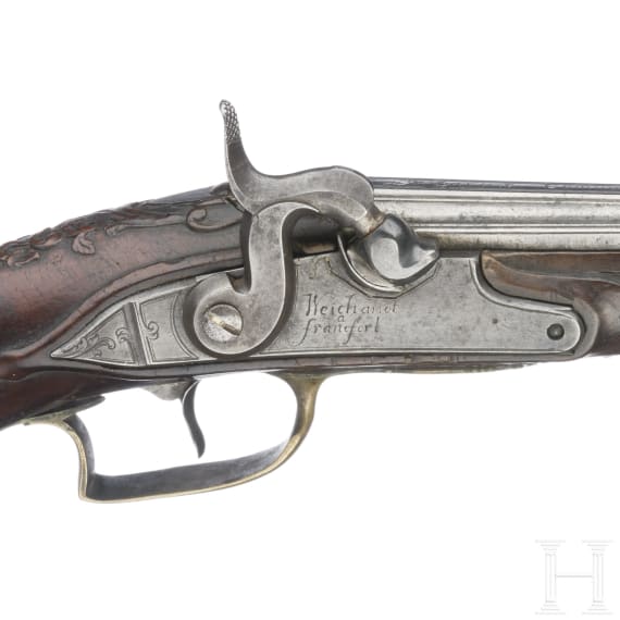 A German percussion pistol by Weigand in Frankfurt/Main, circa 1780