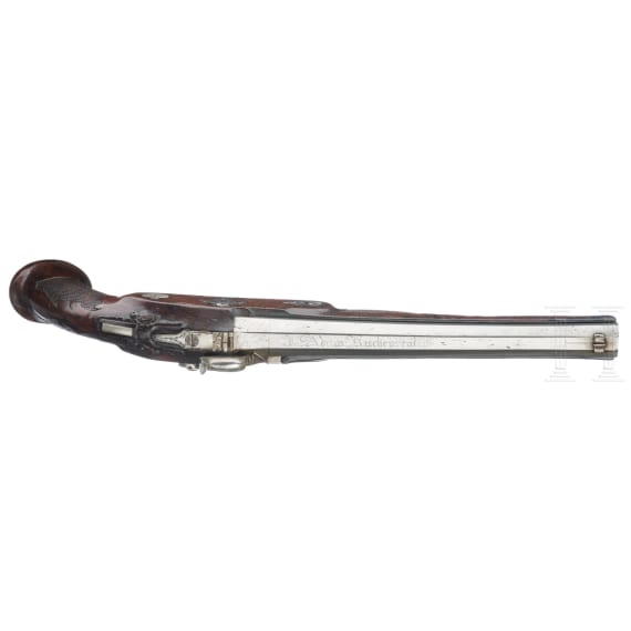 A percussion pistol, Adam Kuchenreuter, Regensburg, circa 1800