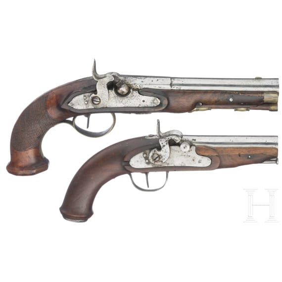 Two percussion pistols, circa 1800