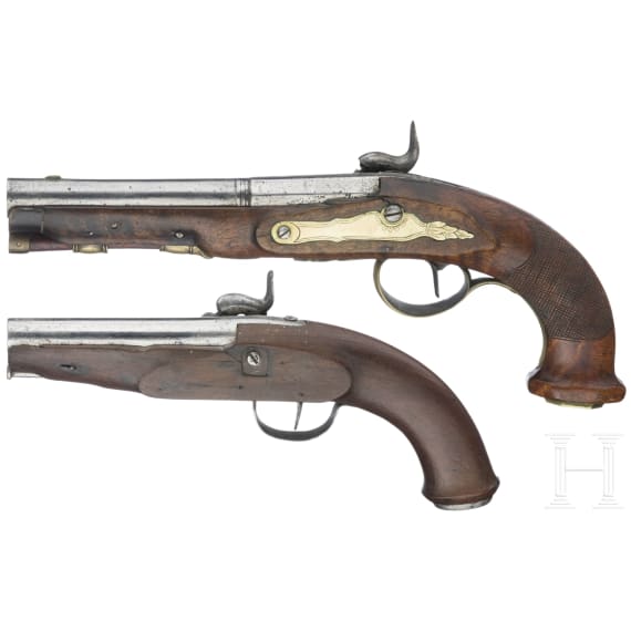 Two percussion pistols, circa 1800