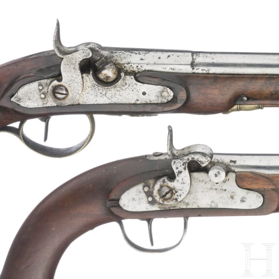 Two percussion pistols, circa 1800