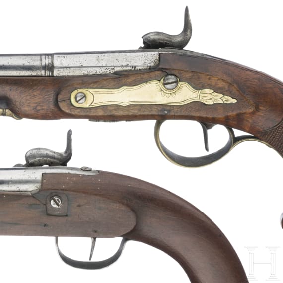 Two percussion pistols, circa 1800