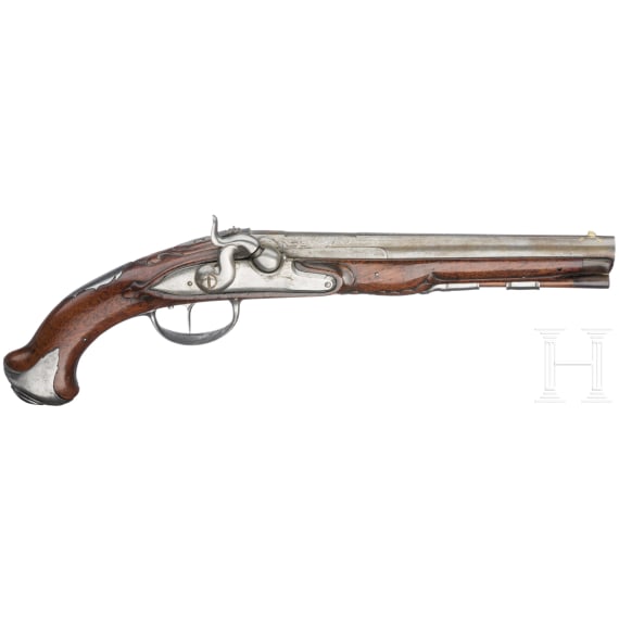 A percussion pistol, Johann Jakob Kuchenreuter, Regensburg, circa 1800