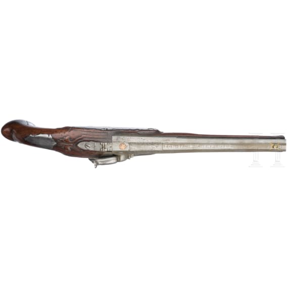 A percussion pistol, Johann Jakob Kuchenreuter, Regensburg, circa 1800