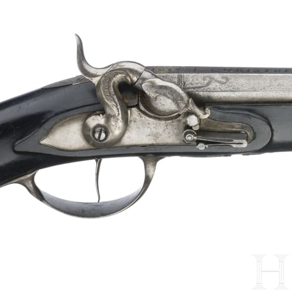 A cased pair of German percussion pistols by Johann Christoph Kuchenreuter in Steinweg near Regensburg, circa 1810
