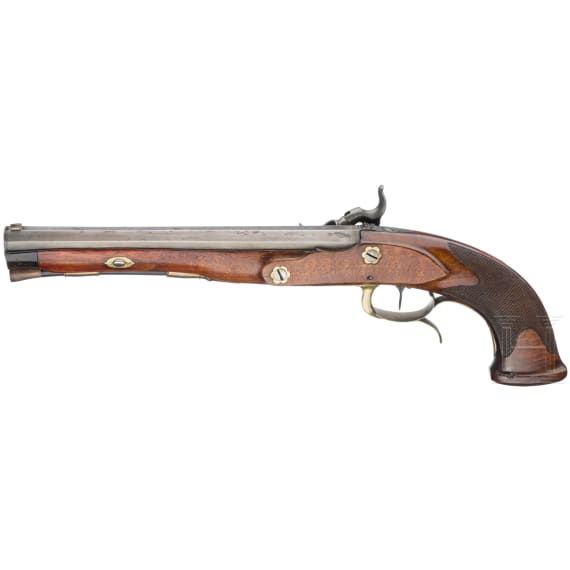 A percussion pistol by F. W. K&ouml;nig in Magdeburg, circa 1810