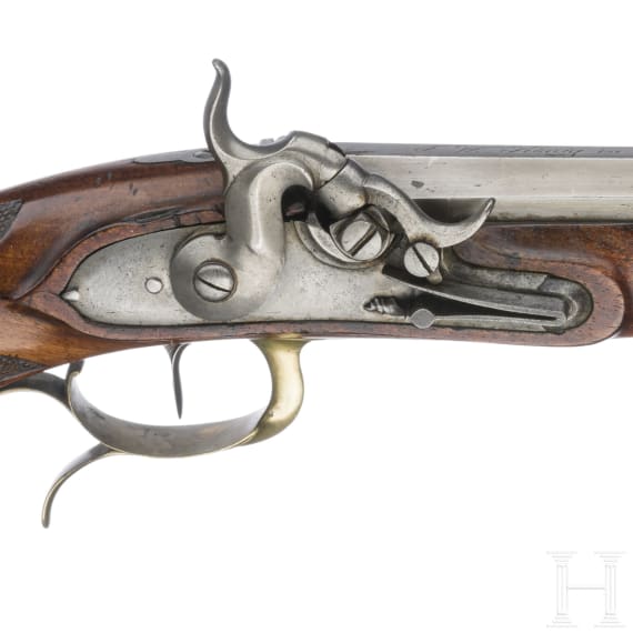 A percussion pistol by F. W. K&ouml;nig in Magdeburg, circa 1810