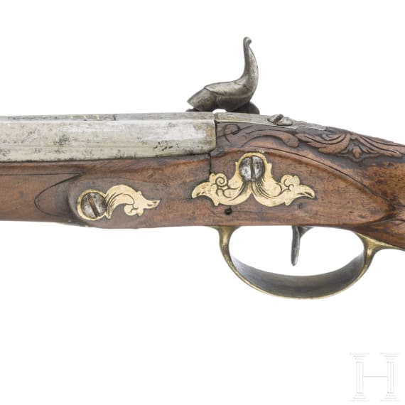 A South German percussion pistol, circa 1810