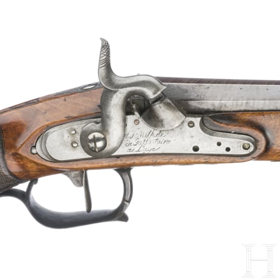 A percussion pistol, Liege, circa 1810