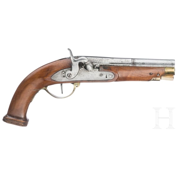 A percussion pistol, France, ca. 1810