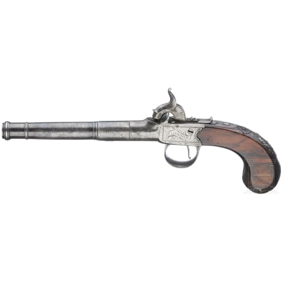 An English Queen Anne percussion pistol by Henshaw in London, ca. 1820