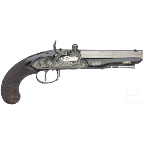 An English pistol with Forsyth ignition system by Forsyth & Co in London, circa 1820