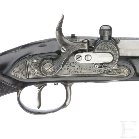 An English pistol with Forsyth ignition system by Forsyth & Co in London, circa 1820