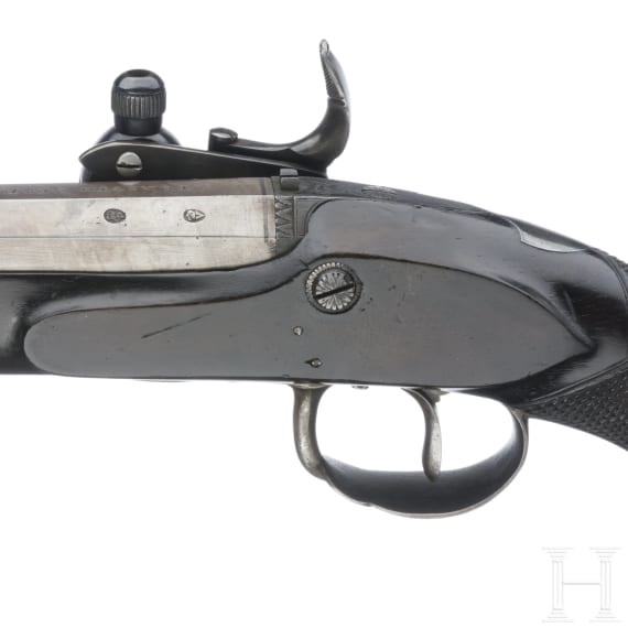 An English pistol with Forsyth ignition system by Forsyth & Co in London, circa 1820