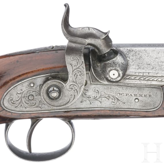An pocket percussion pistol by W. Parker, London, ca. 1830