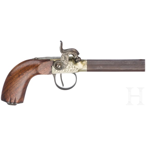 A Belgian percussion pistol, circa 1830