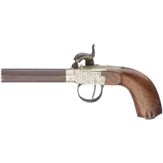 A Belgian percussion pistol, circa 1830